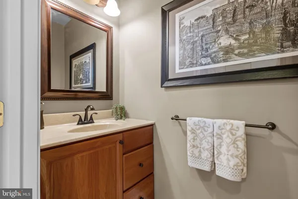 a living room with furniture and white walls