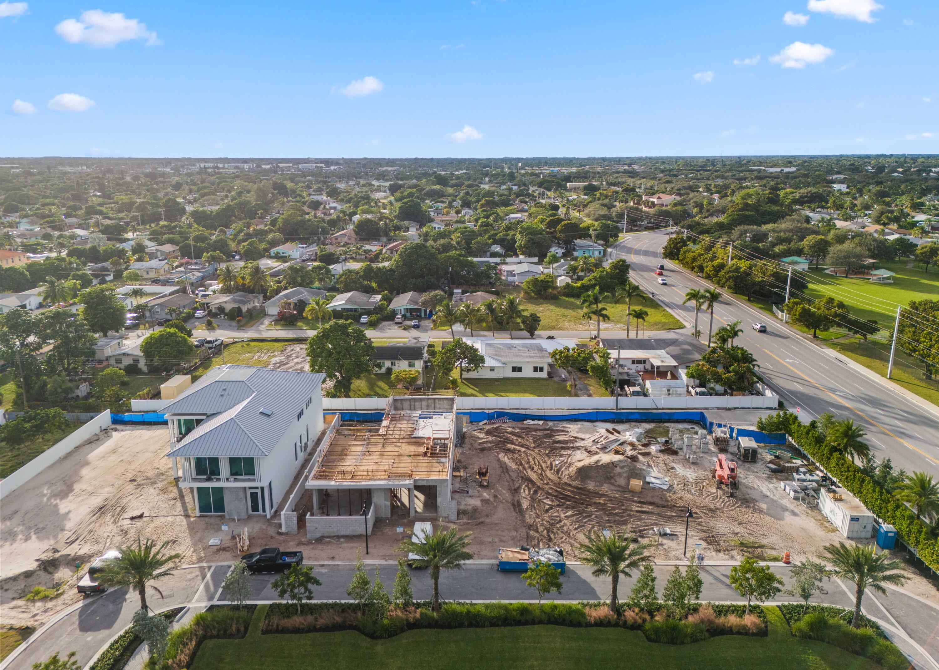 340 Grove Place Delray Beach, FL 33444 - Photo 87 of 95 an aerial view of residential houses with outdoor space