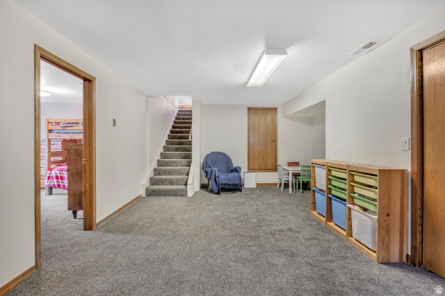 887 Village Way Alpine, UT 84004 - Photo 27 of 28 Rec room featuring carpet floors and baseboards