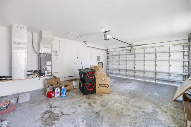 a view of a garage with toys