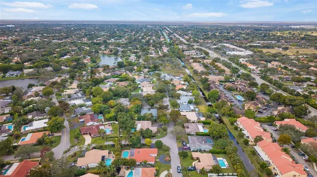 an aerial view of a city