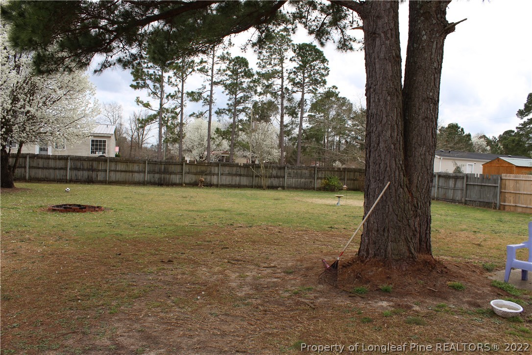 6520 Faircloth Bridge Road Stedman, NC 28391 - Photo 32 of 39 a view of a yard with a tree