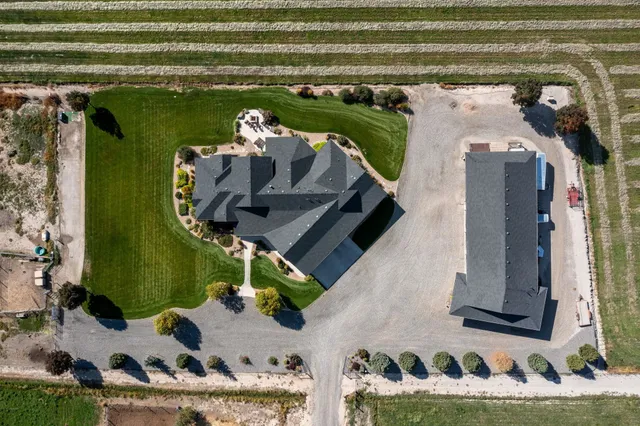 a bird view of a lake