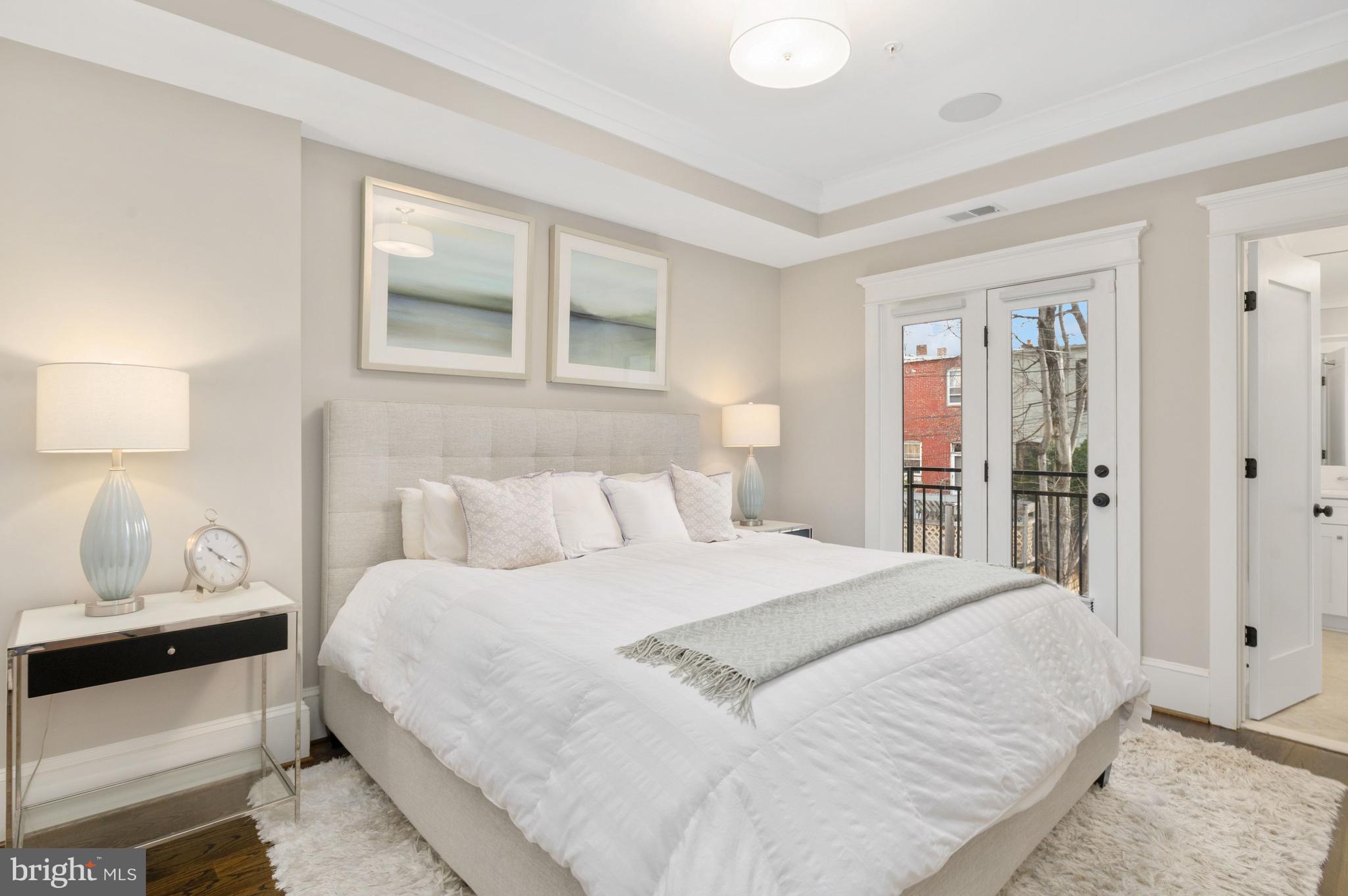 1921 35th Place Northwest, Unit 2 Washington, DC 20007 - Photo 11 of 29 Primary bedroom with Juliet balcony