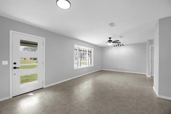 an empty room with a window