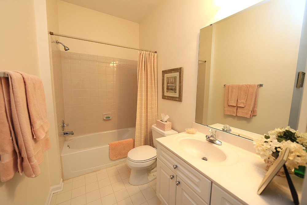 3111 Hemlock Forest Circle, Unit 104 Raleigh, NC 27612 - Photo 16 of 19 This bathroom is accessible from the hallway and from bedroom. Bathroom