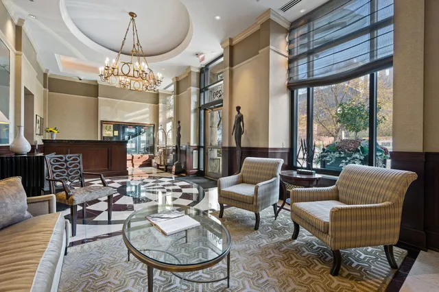 a view of a city with tall buildings