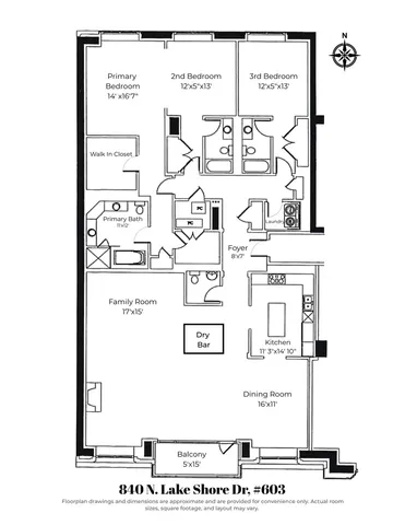 $1,750,000 | 840 North Lake Shore Drive, Unit 603, Chicago, IL 60611