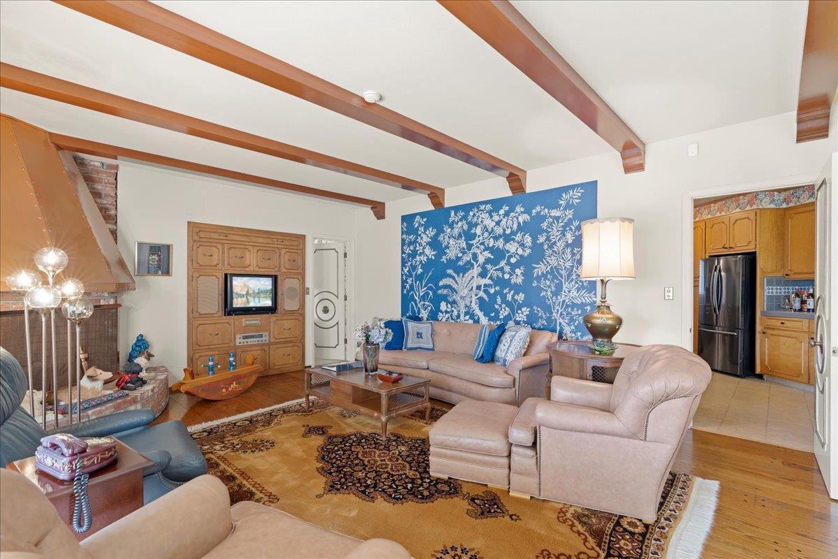 1215 Camino Ramon San Jose, CA 95125 - Photo 33 of 76 a living room with furniture and a fireplace