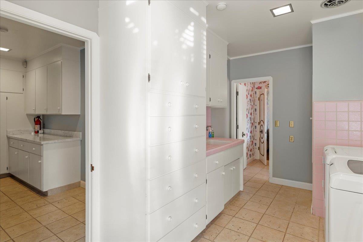 1215 Camino Ramon San Jose, CA 95125 - Photo 40 of 76 a bathroom with a granite countertop sink a mirror and a bathtub