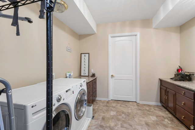 684 North Summit Way Alpine, UT 84004 - Photo 50 of 58 Laundry area featuring stone finish flooring and washer and clothes dryer