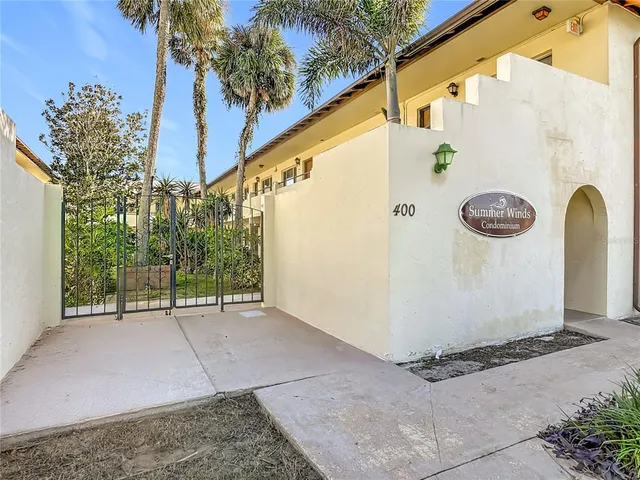 a view of a entryway front of a house