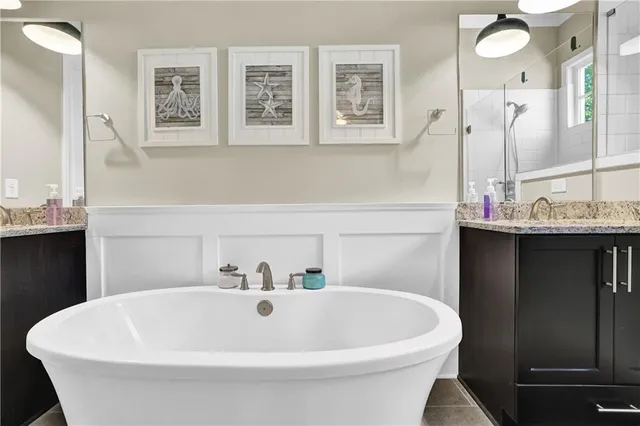 a bathroom with a sink and a bathtub