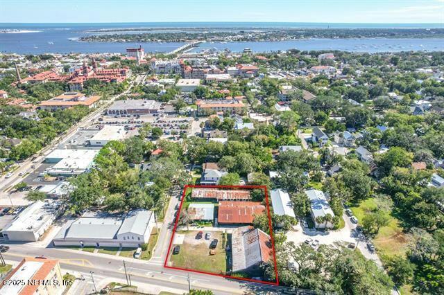 an aerial view of a city