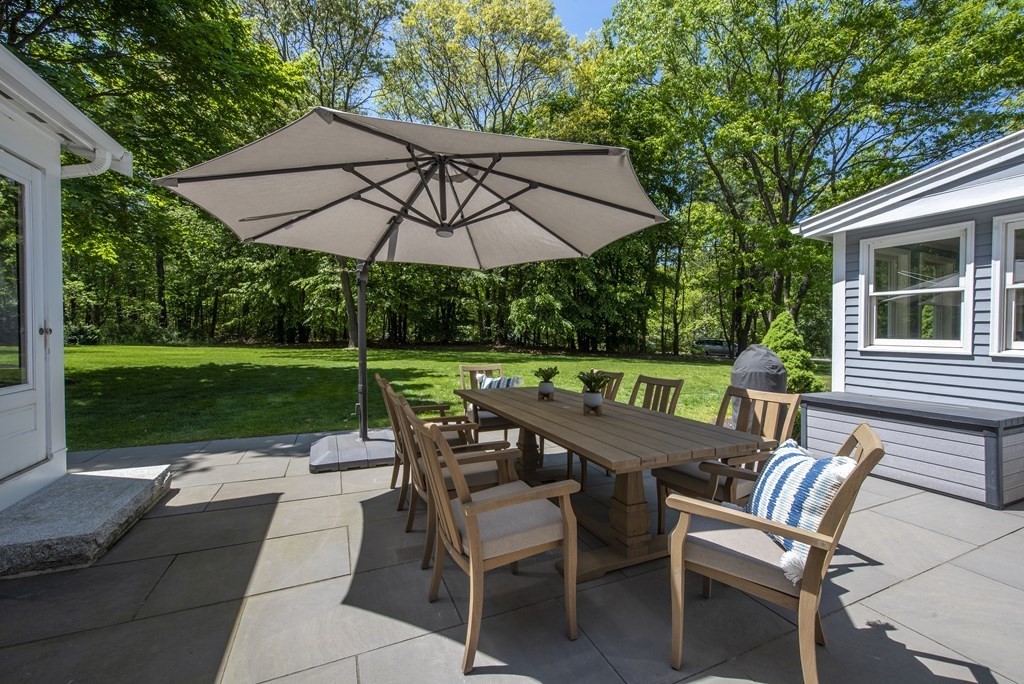 2 Pye Brook Lane Boxford, MA 01921 - Photo 22 of 30 a view of an outdoor sitting area with furniture and backyard