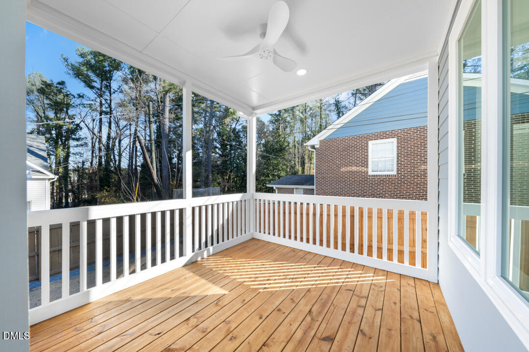 2530 West Wilson Street Durham, NC 27705 - Photo 36 of 49 a view of a wooden deck