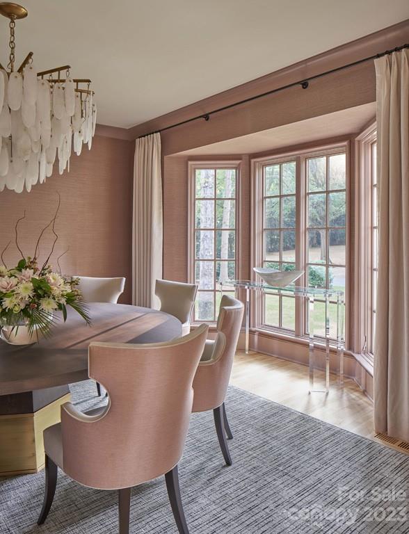 2527 Lemon Tree Lane Charlotte, NC 28211 - Photo 19 of 40 a dining room with furniture and wooden floor