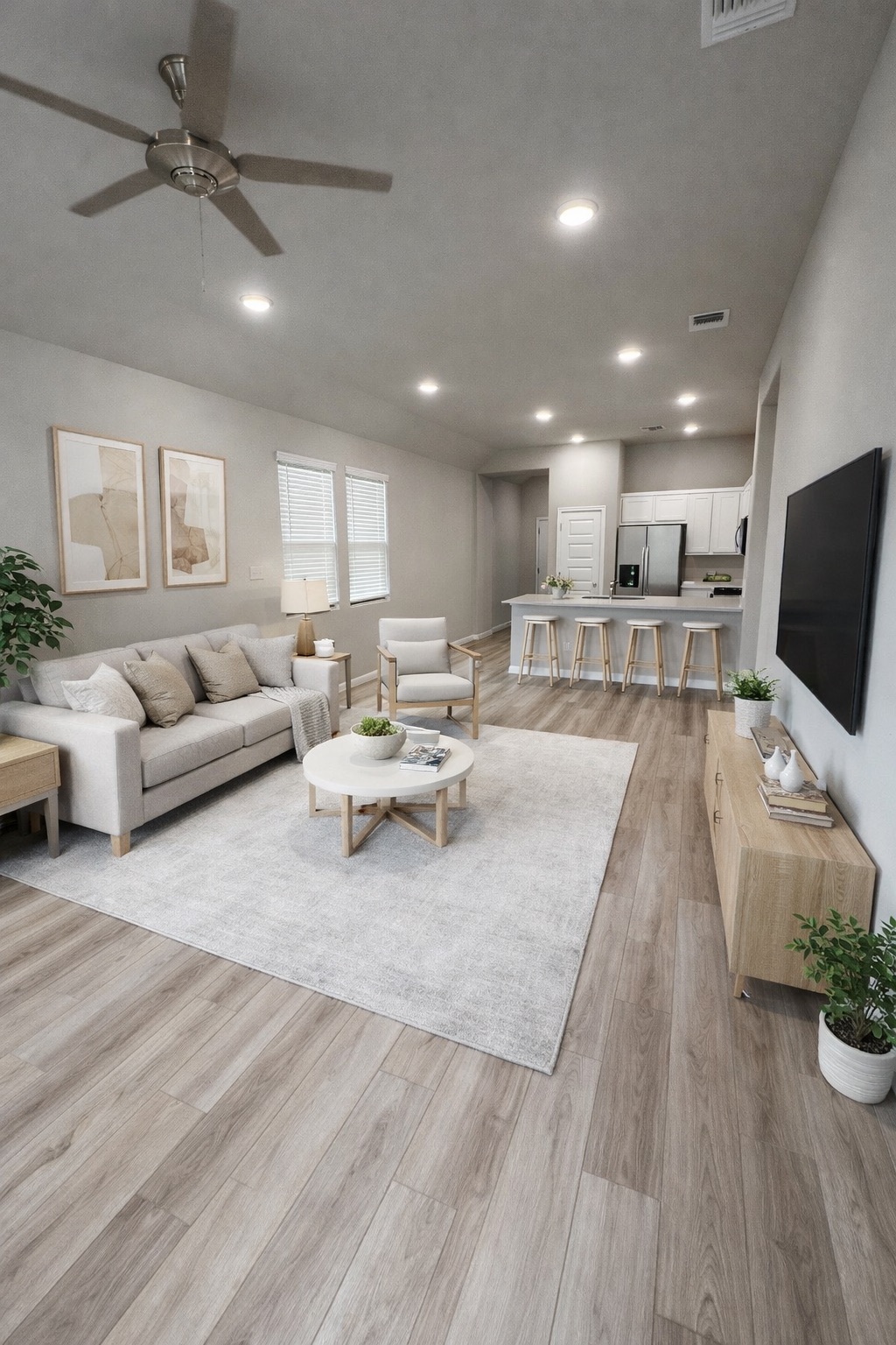 108 Bendecido Loop Elgin, TX 78621 - Photo 5 of 14 a living room with furniture and a flat screen tv