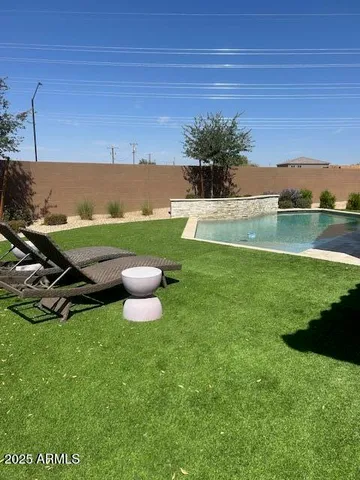 a view of a lake with outdoor space