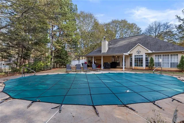 a house view with a garden space
