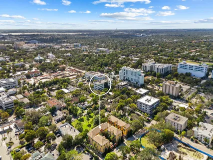 an aerial view of multiple house