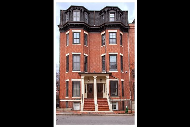a front view of a house
