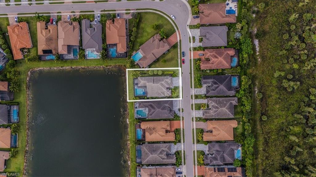4616 Azalea Drive Naples, FL 34119 - Photo 35 of 44 Aerial view of property and surrounding area with nearby suburban area and property parcel outlined