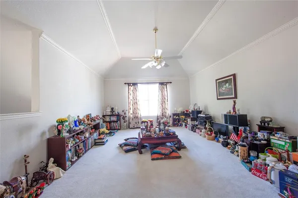 a living room with lots of furniture