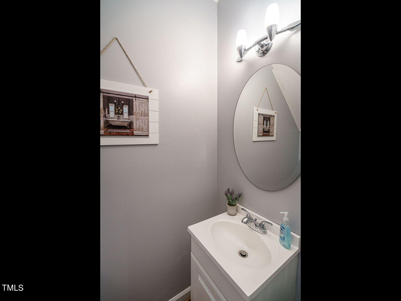 220 Custer Trail Cary, NC 27513 - Photo 15 of 31 a bathroom with a sink mirror and toilet