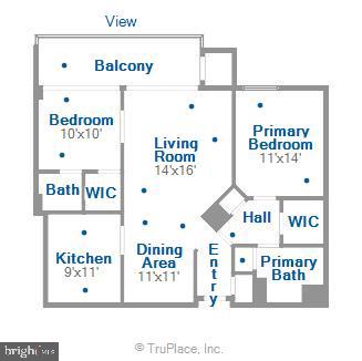 5505 Seminary Road, Unit 419N Falls Church, VA 22041 - Photo 35 of 35 Measured floor plan
