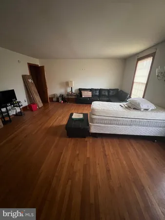 a view of a room with shelves