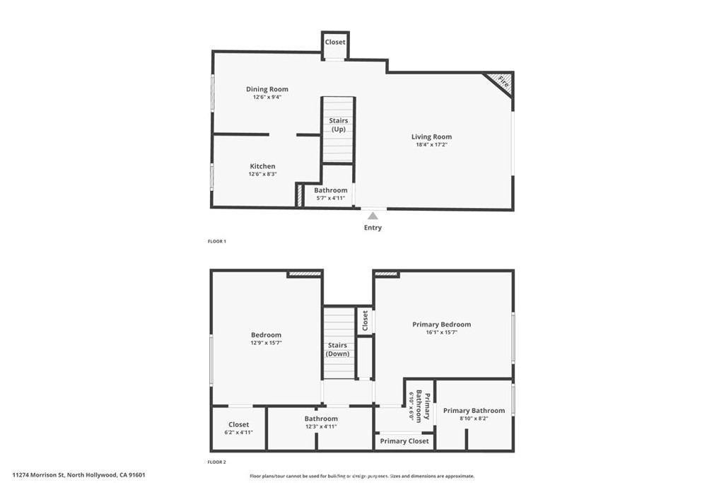 11274 Morrison Street, Unit 2 North Hollywood, CA 91601 - Photo 35 of 37 Floorplan - Both Levels