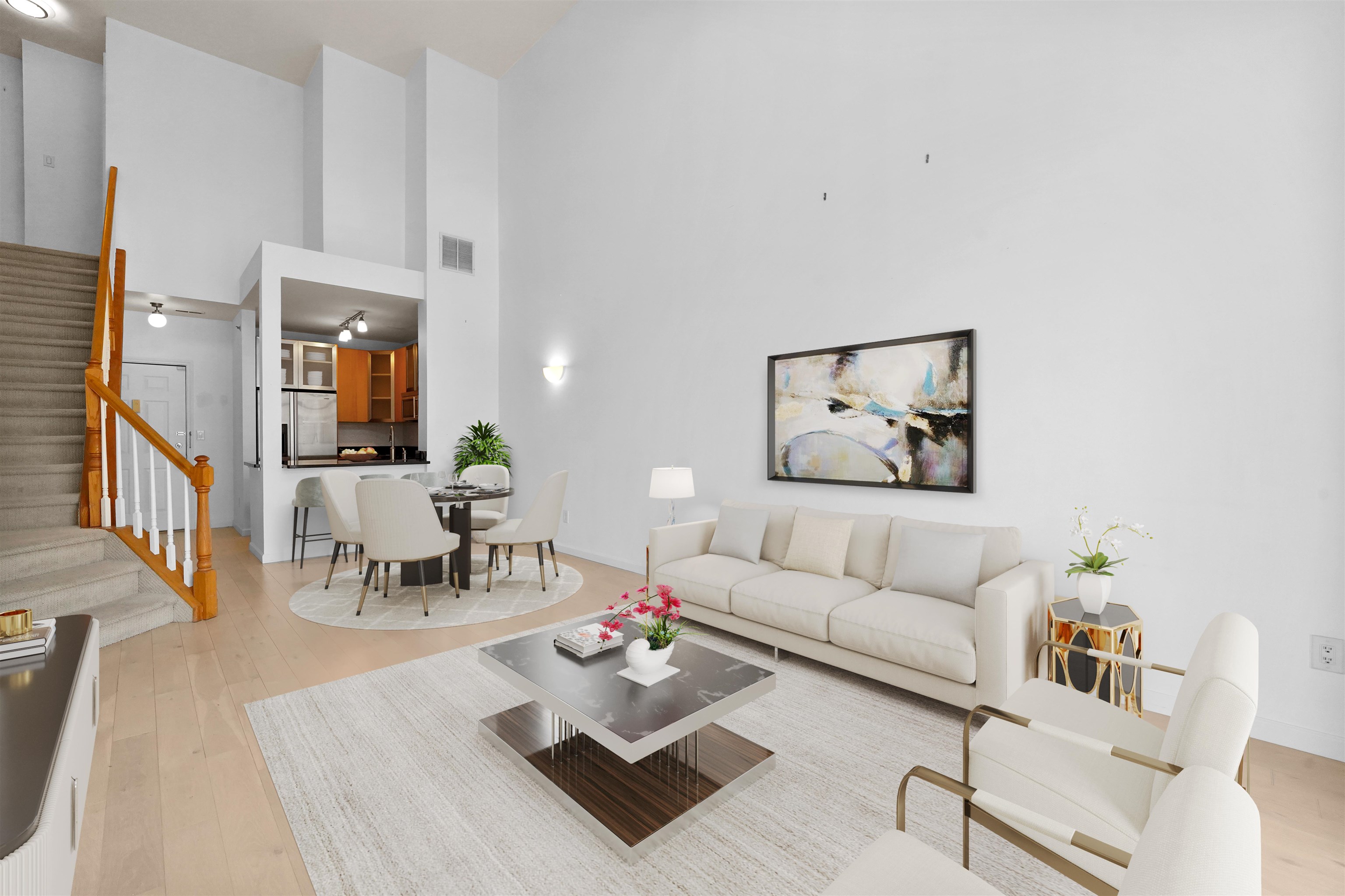 26 Ave At Port Imperial, Unit 440X West New York, NJ 07093 - Photo 3 of 36 a living room with furniture and wooden floor