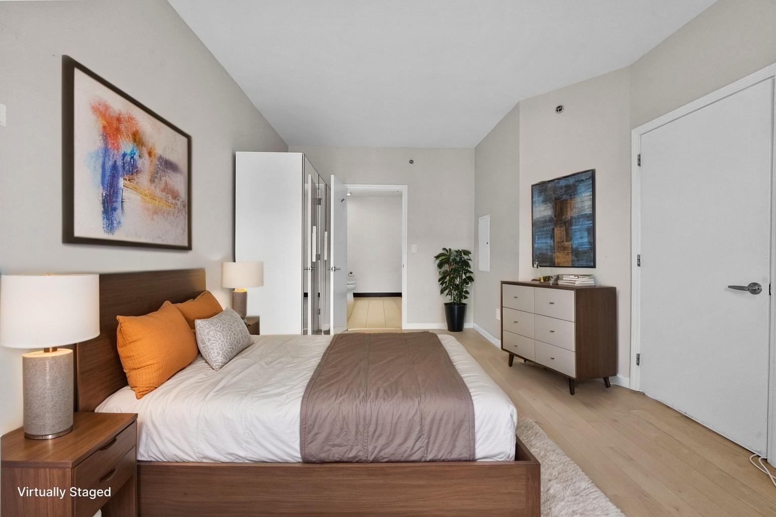 26 Ave At Port Imperial, Unit 440X West New York, NJ 07093 - Photo 5 of 36 a bedroom with a bed and a couch