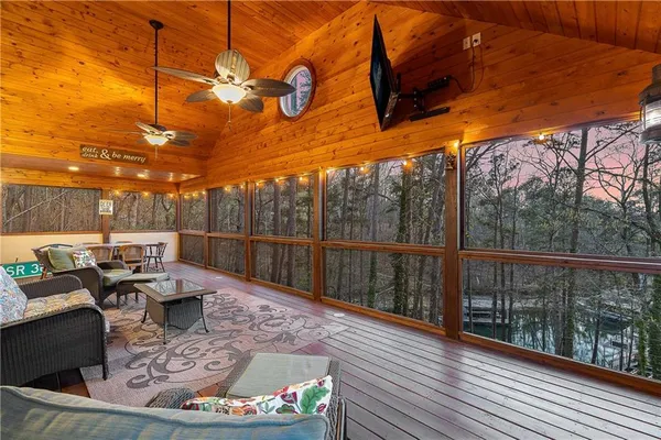 a view of outdoor space with seating area