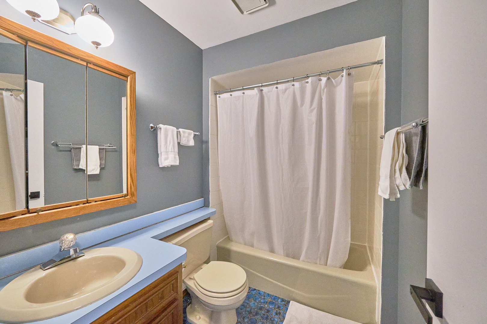 1115 Birch Road Homewood, IL 60430 - Photo 34 of 47 a bathroom with a sink a toilet and a mirror