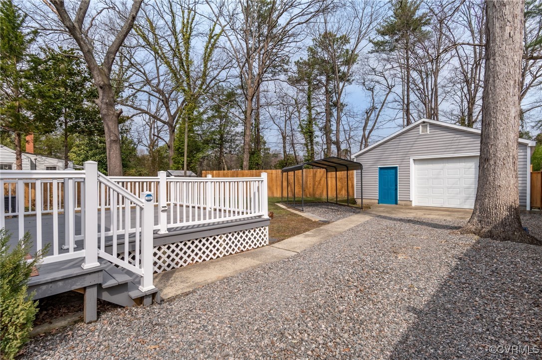 206 West McClellan Street Sandston, VA 23150 - Photo 20 of 24 a view of a house with a yard and wooden fence
