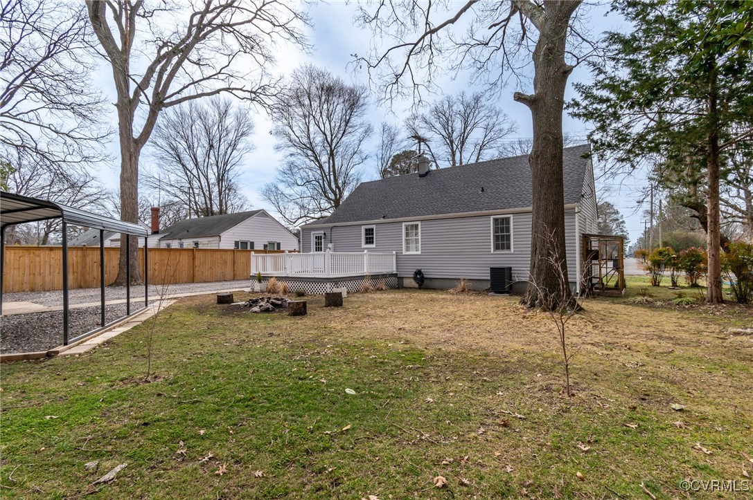 206 West McClellan Street Sandston, VA 23150 - Photo 23 of 24 a view of a house with a yard covered in snow