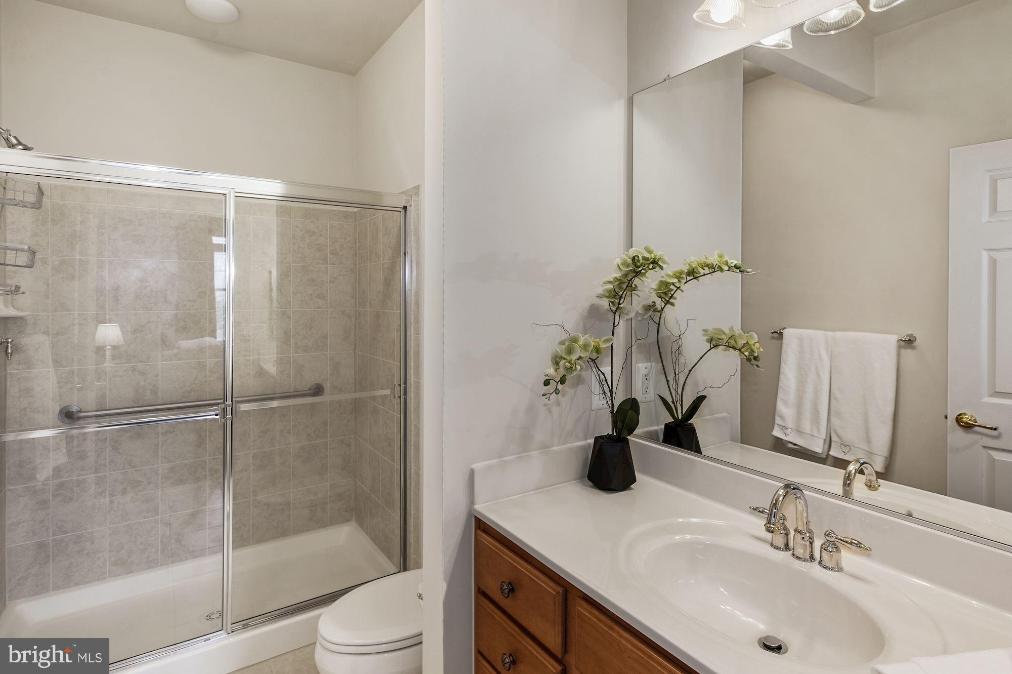 7065 Heritage Hunt Drive, Unit 101 Gainesville, VA 20155 - Photo 18 of 36 Primary bathroom has large vanity and shower.