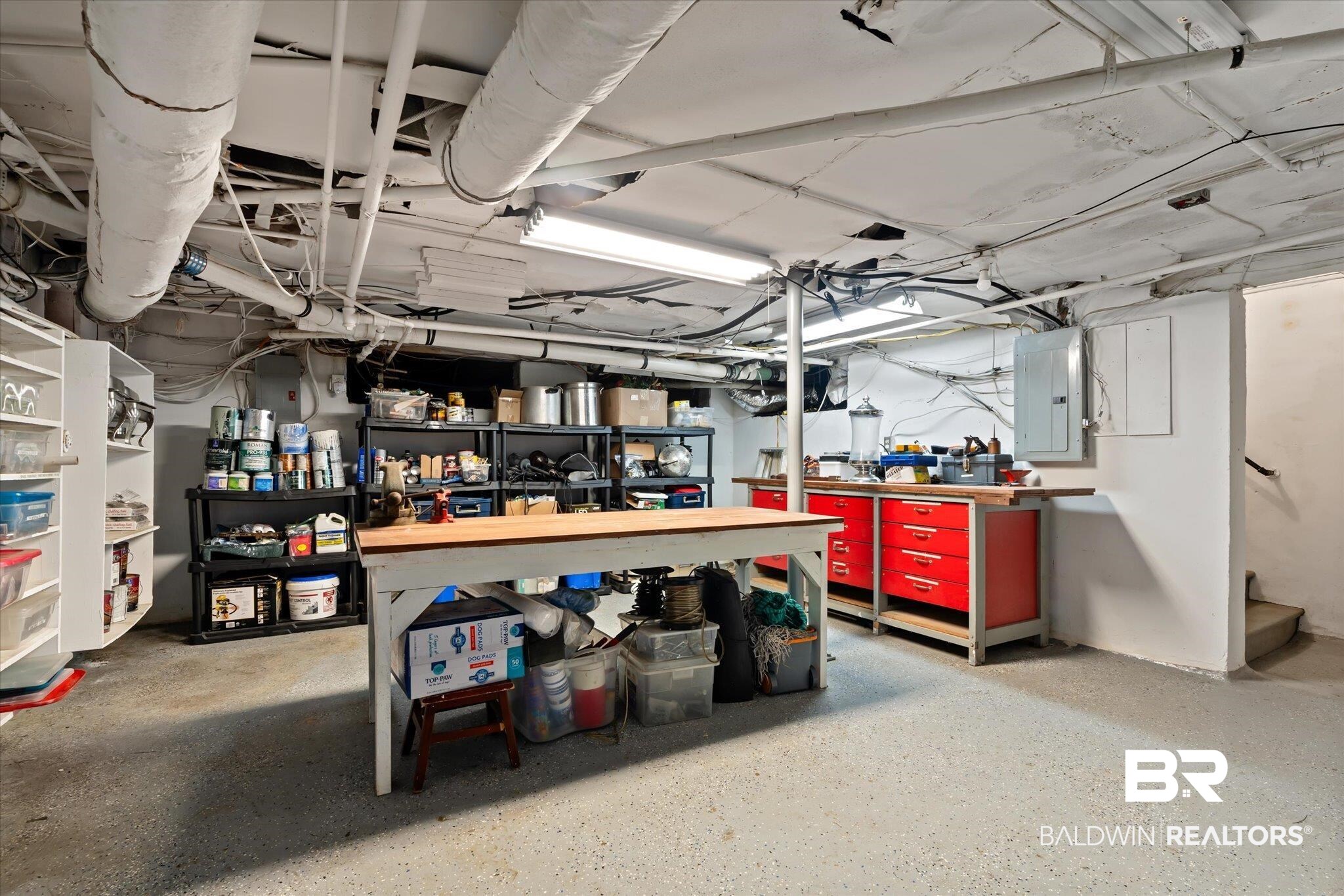 1953 Dauphin Street Mobile, AL 36606 - Photo 28 of 56 Basement with electric panel and a workshop area