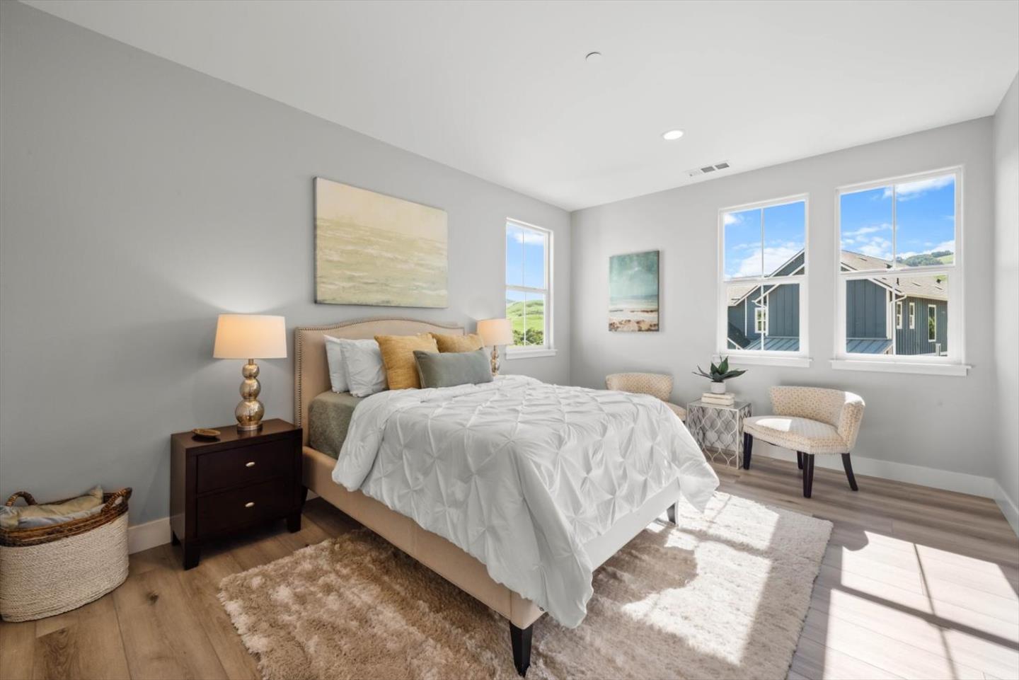 9515 Faria Preserve Parkway San Ramon, CA 94583 - Photo 36 of 84 a bedroom with a bed and wooden floor