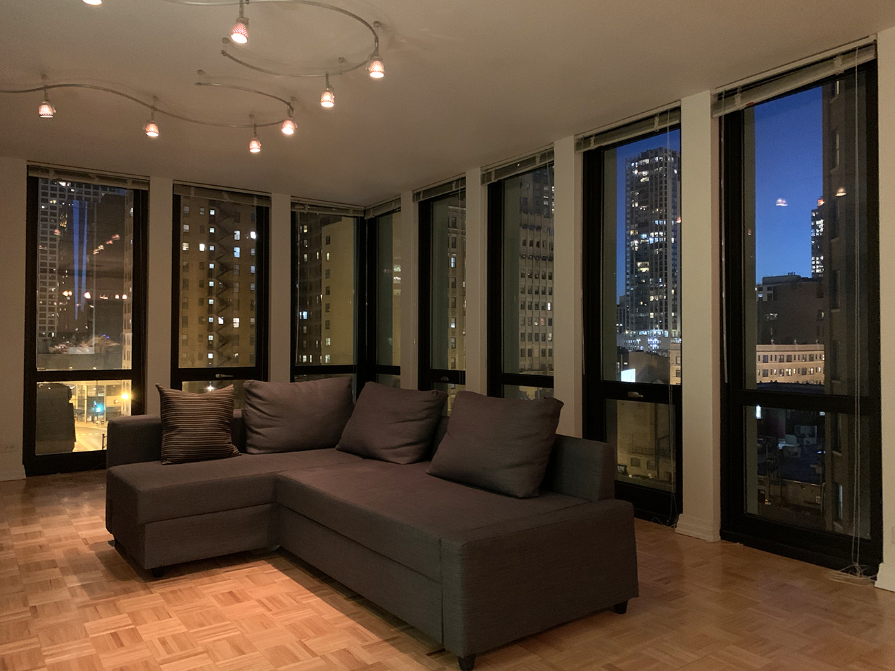 1 East Scott Street, Unit 709 Chicago, IL 60610 - Photo 30 of 31 a living room with furniture and large window
