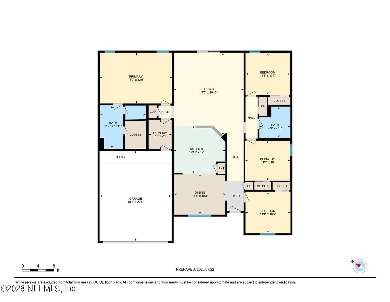 7276 Ridgeway Road North Jacksonville, FL 32244 - Photo 26 of 26 a picture of a floor plan