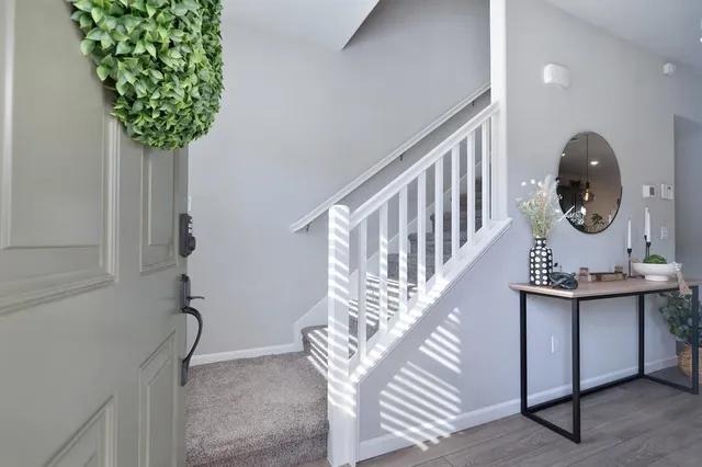 a view of entryway with a front door