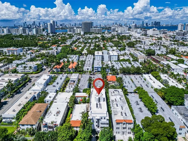 an aerial view of multiple house