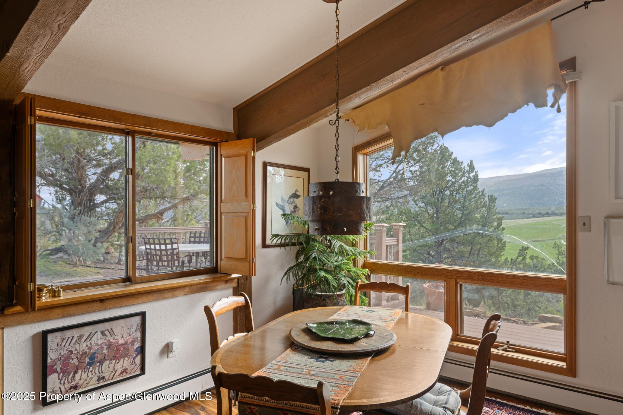 4440 County Road 342 Silt, CO 81652 - Photo 14 of 62 a view of a dining room with furniture window and wooden floor