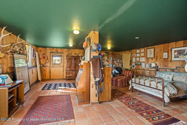 a view of swimming pool with an outdoor seating and a yard
