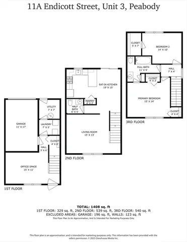 $499,900 | 11 A Endicott Street, Unit 3, Peabody, MA 01960