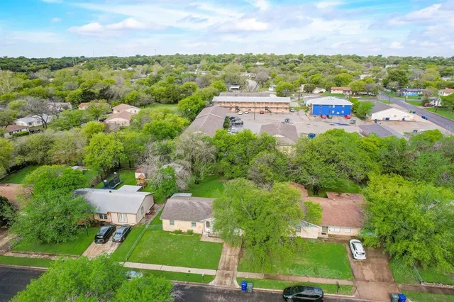 an aerial view of multiple house