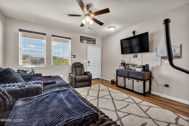 a living room with furniture and a couch